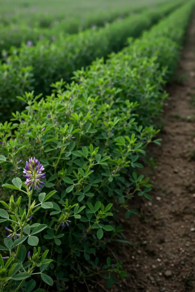 Healthy alfalfa stand ready for a timely cutting.