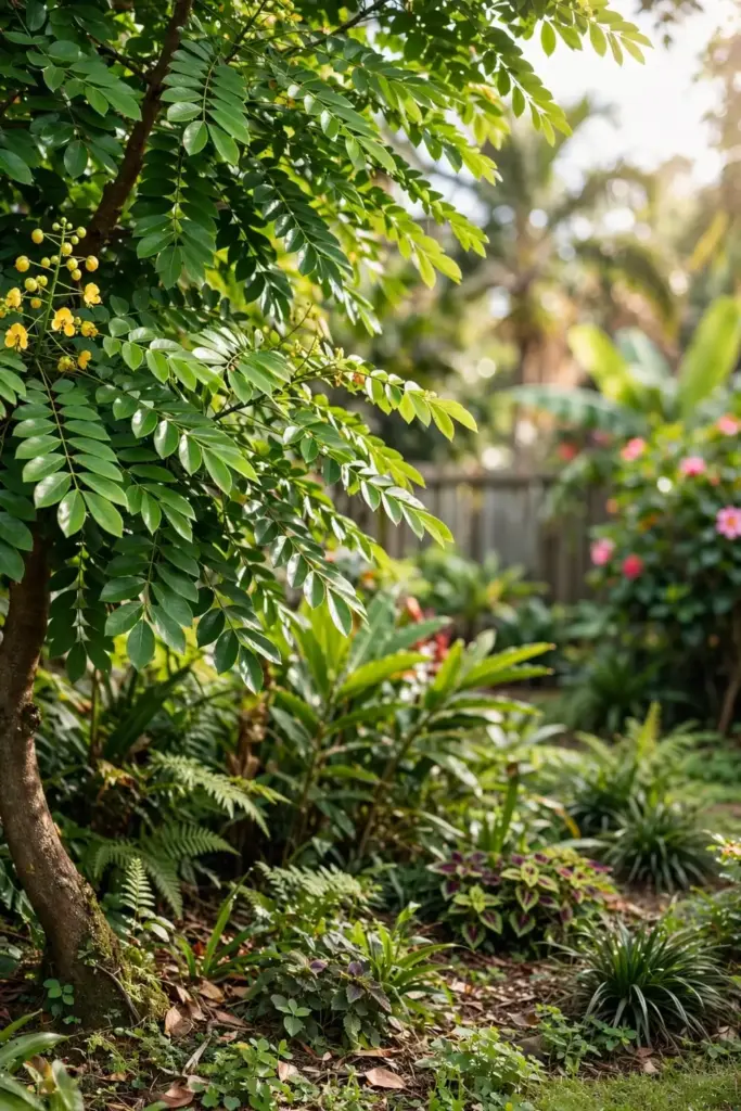 Cassia tree growing outdoors in tropical Queensland garden