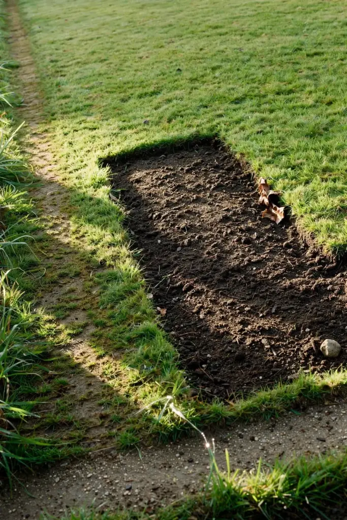 Sunny open garden bed site suitable for planting Chinese mugwort