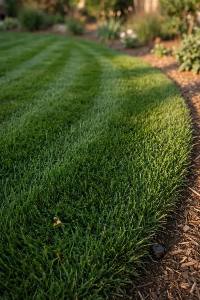 My own lawn growing thick and green despite spiral nematodes in the soil.