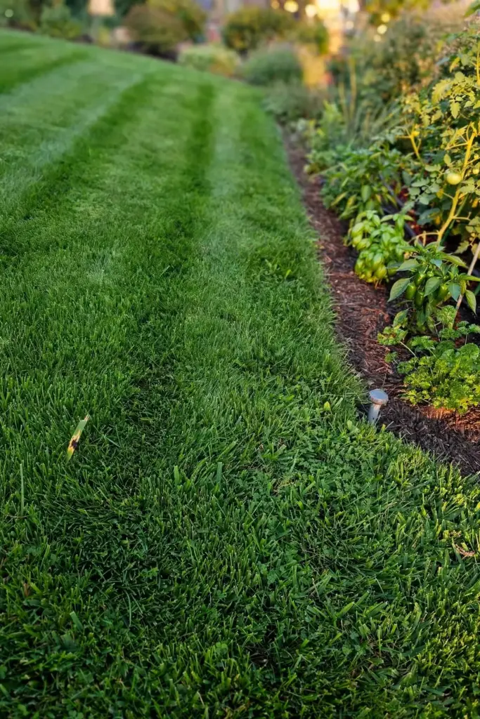 My own lawn growing thick and green despite stunt nematodes in the soil.