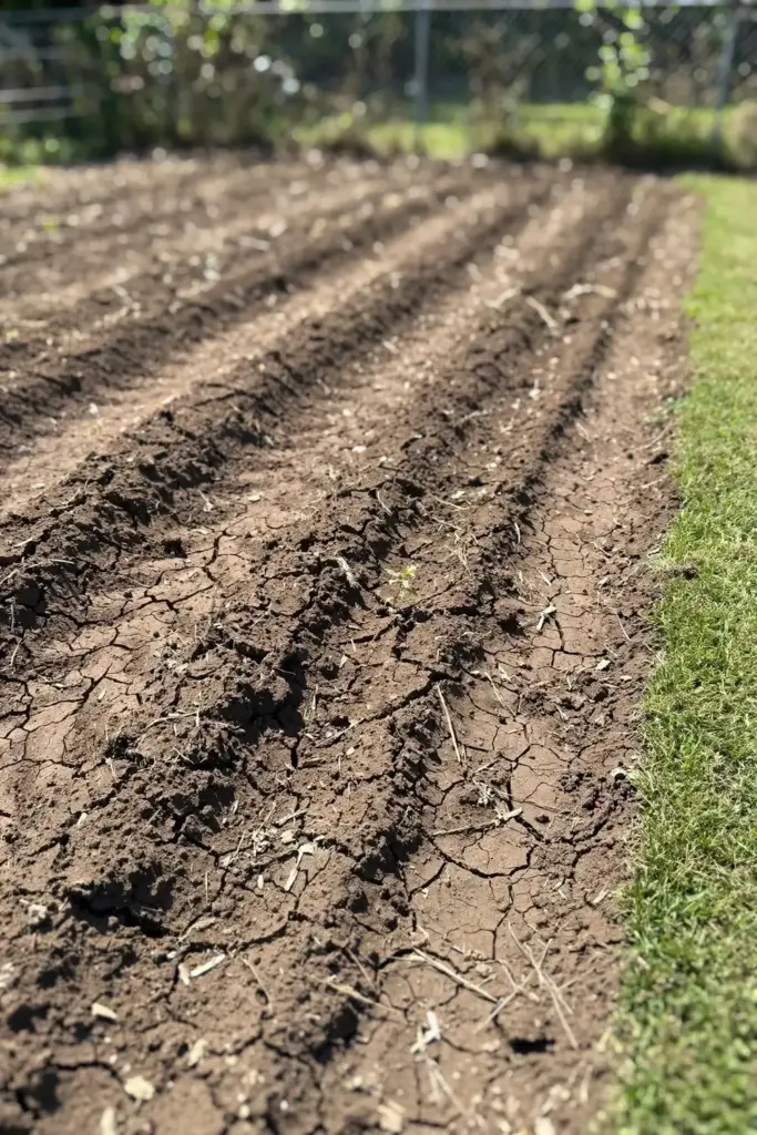 Bare tilled soil left fallow in summer heat to starve nematodes.