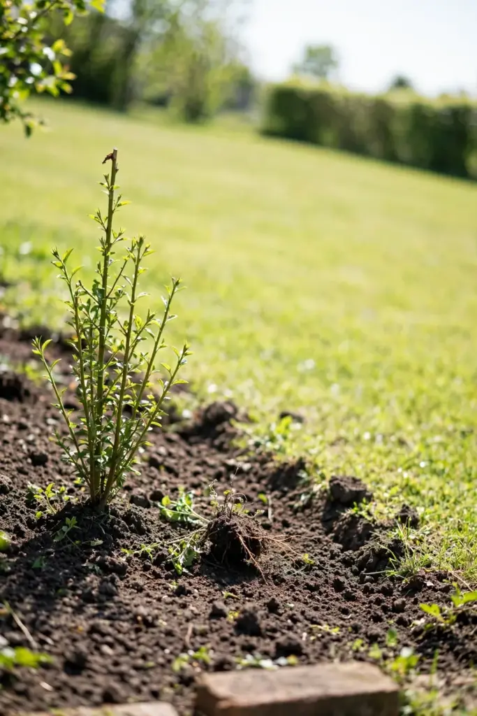 New shrub in a wide sunny spot with room to reach mature size