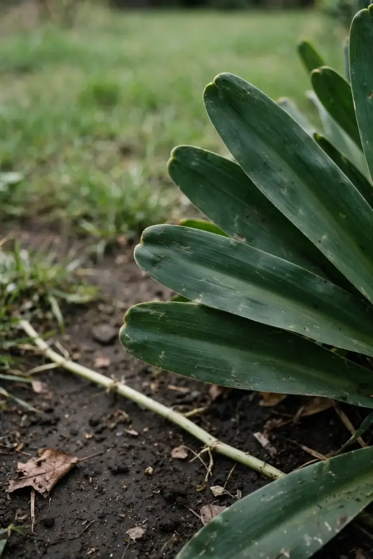 Close view of broad flat Buffalo grass blades with surface runners