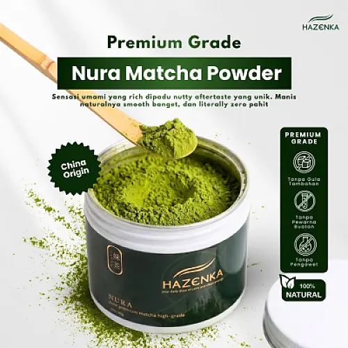 Pure Premium Matcha High Grade by HAZENKA Minuman Matcha pure powder - All Varian NURA