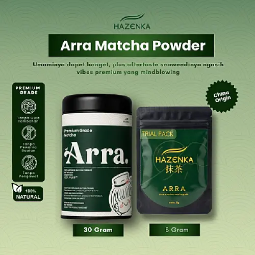 Pure Premium Matcha High Grade by HAZENKA Minuman Matcha pure powder - All varian ARRA