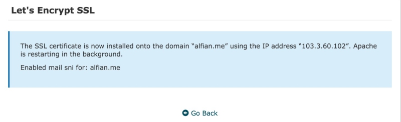 SSL Certificate Gratis di IDCloudHost 3