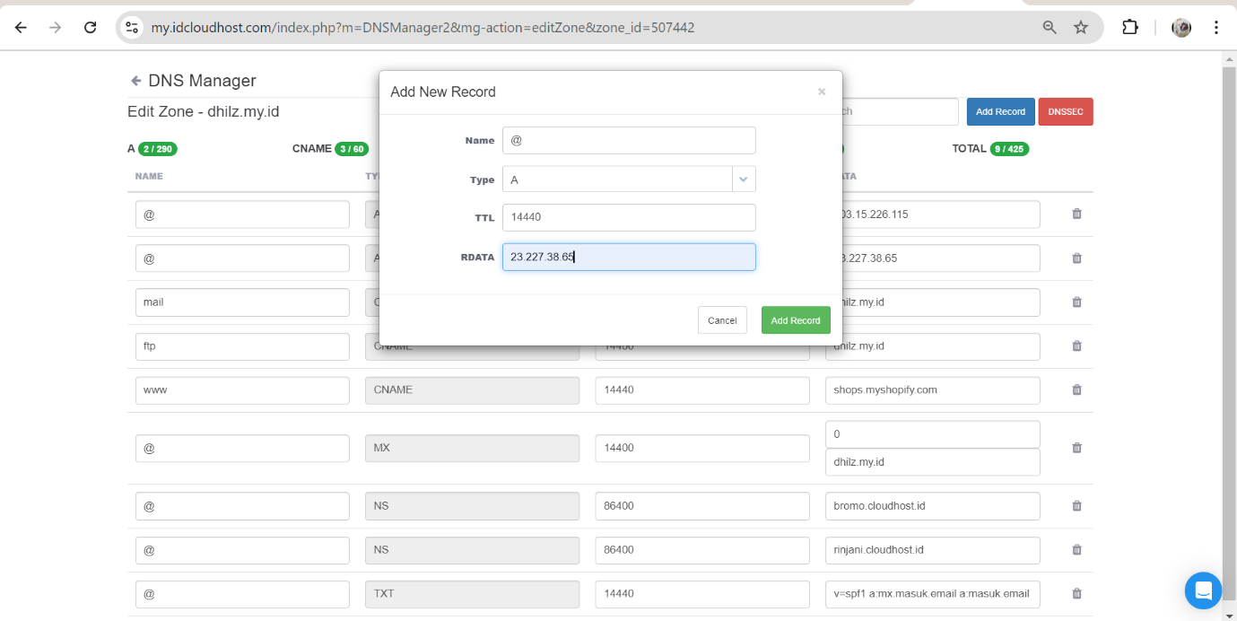 Cara Menghubungkan Domain ke Shopify