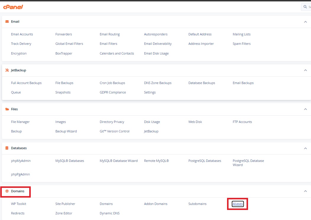 Cara Mengatur Parked Domain Melalui cPanel