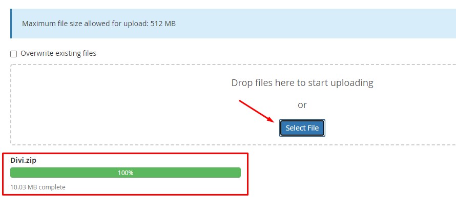 drop file
