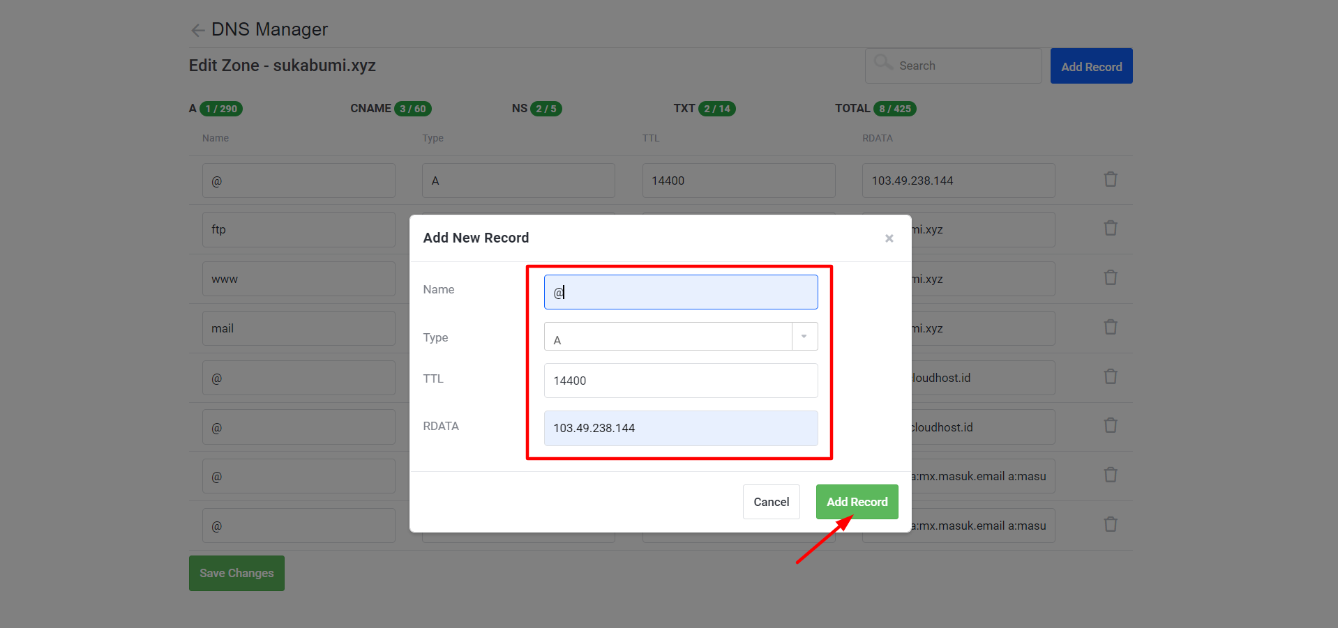 Cara Pointing Domain ke VPS WordPress App Catalog