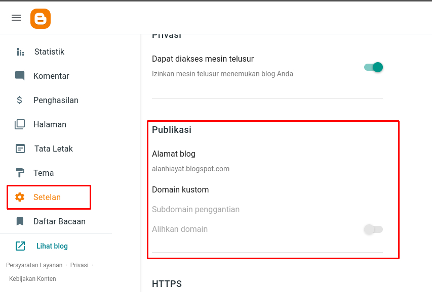 costum domain