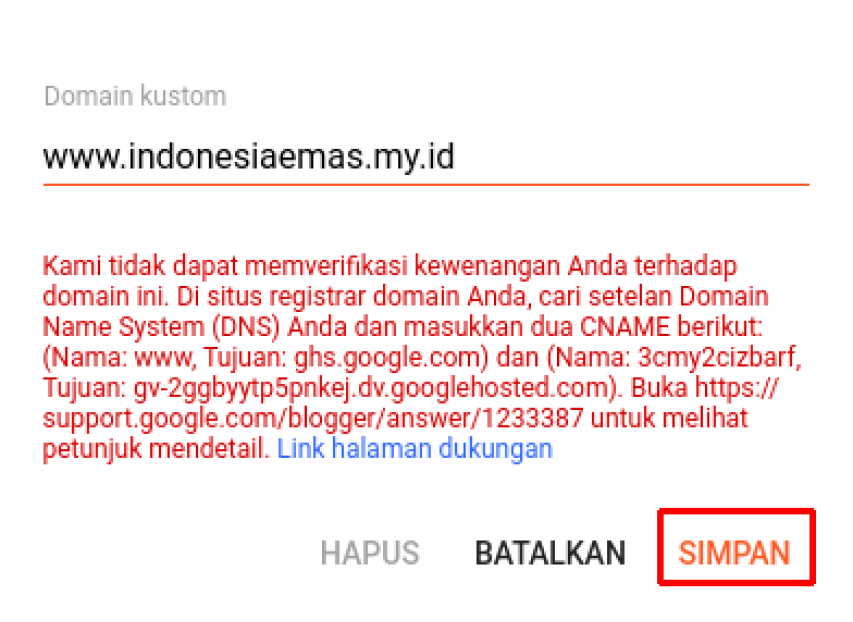 costum domain