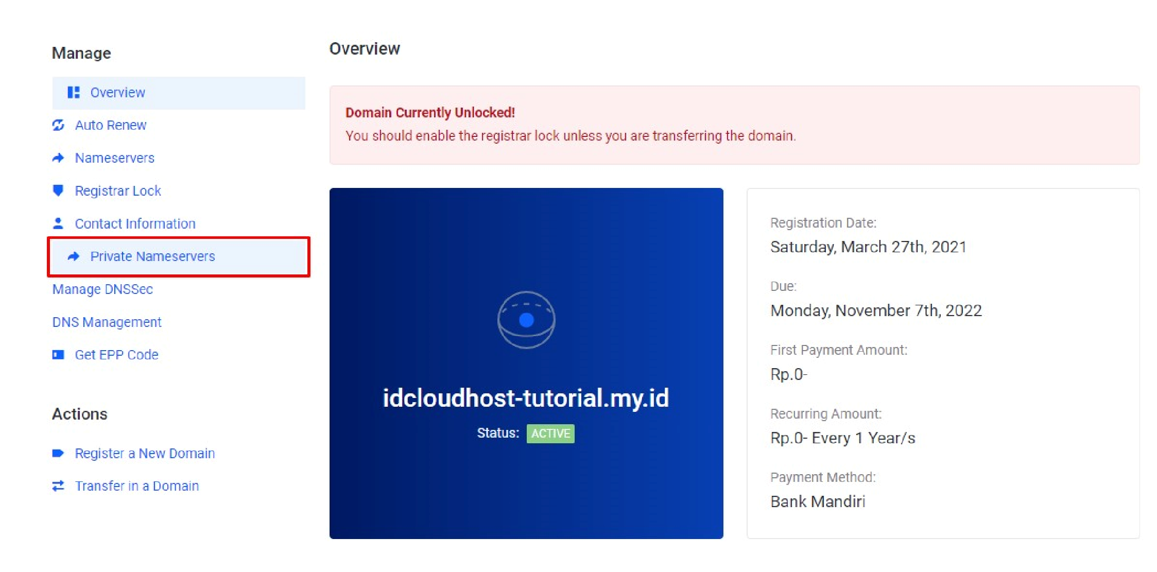 Custom nameserver untuk reseller hosting cPanel