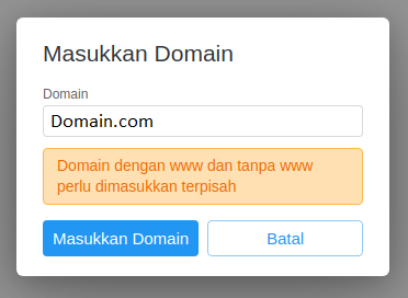 Tambahkan Domain