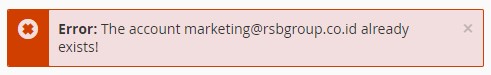 error akun cpanel