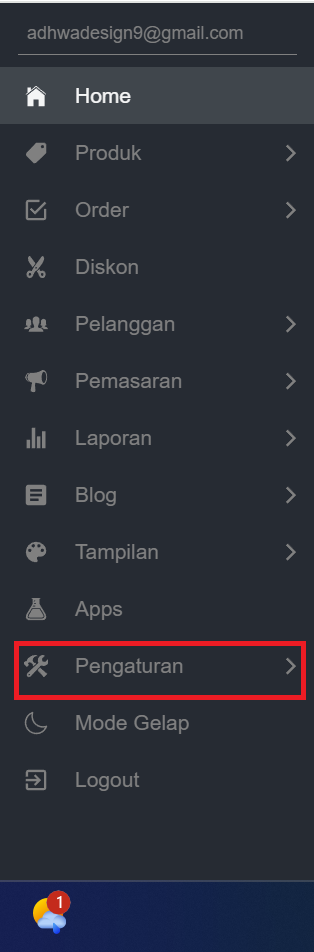 Menu Pengaturan