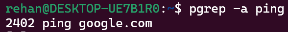 jalankan perintah pgrep