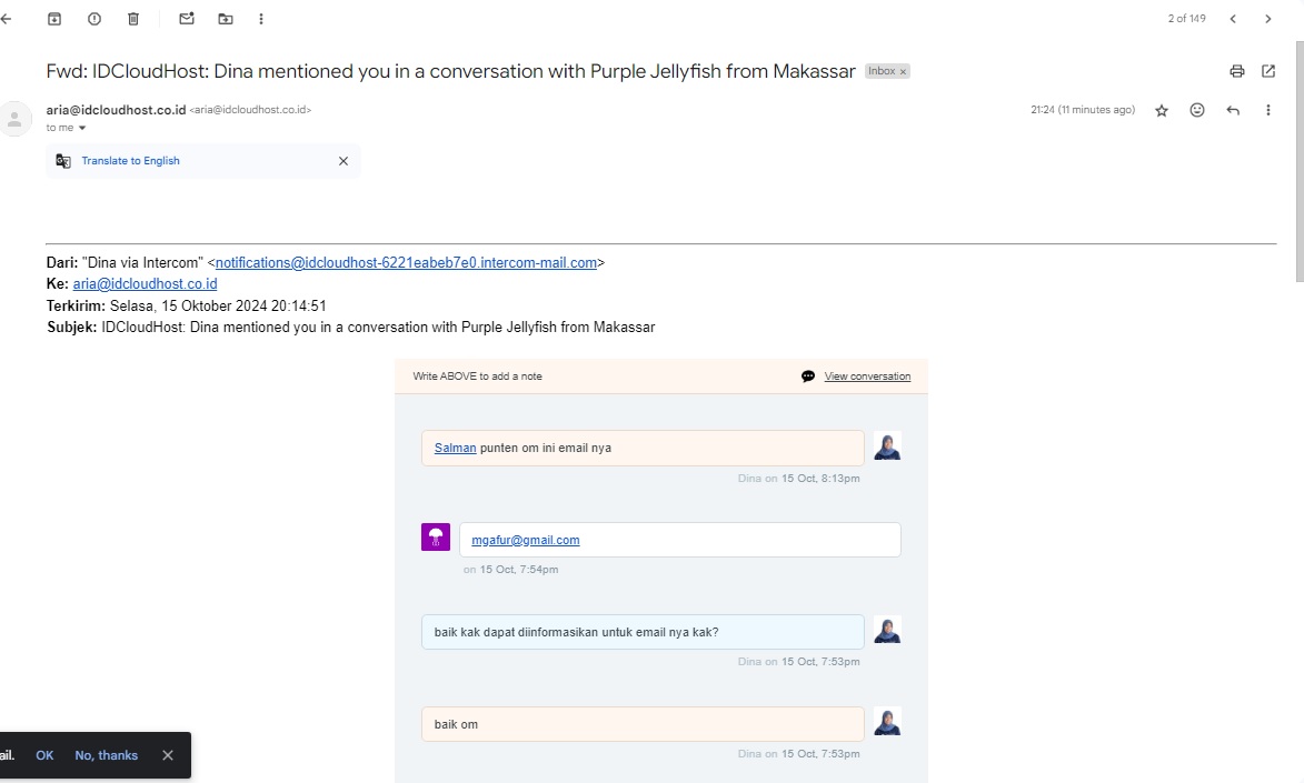 Panduan Forwarding email zimbra