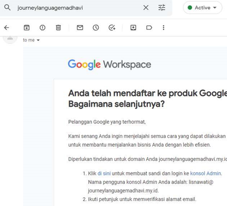 membuat sandi dan login ke konsol