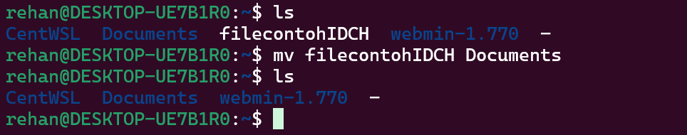 command mv Linux