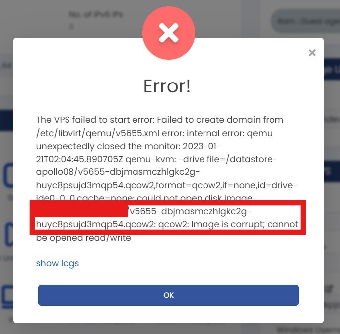 nama image yang corrupt