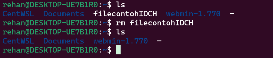 perintah rm Linux
