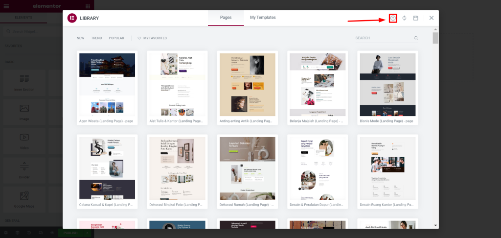 Cara Import Template Json File Page Wall.id - IDCloudHost