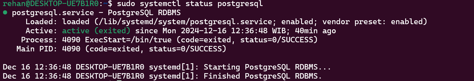 instal PostgreSQL Ubuntu