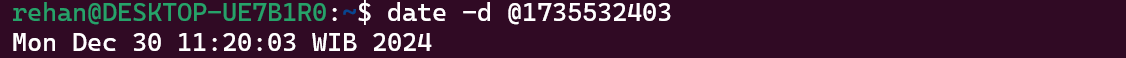 mengubah unix timestamp