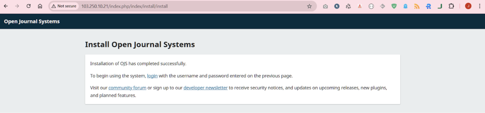 install ojs