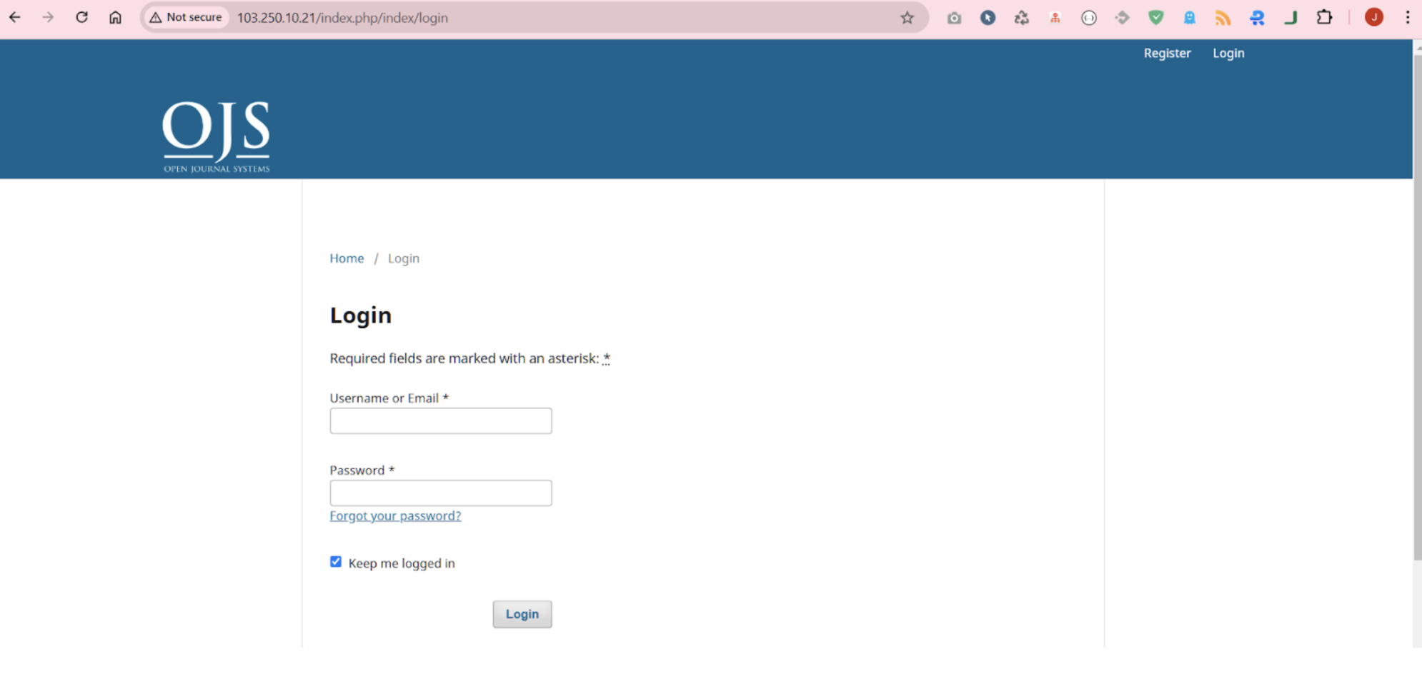 install open journal system di cloud vps
