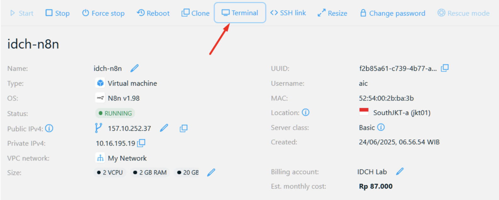 install n8n di cloud vps