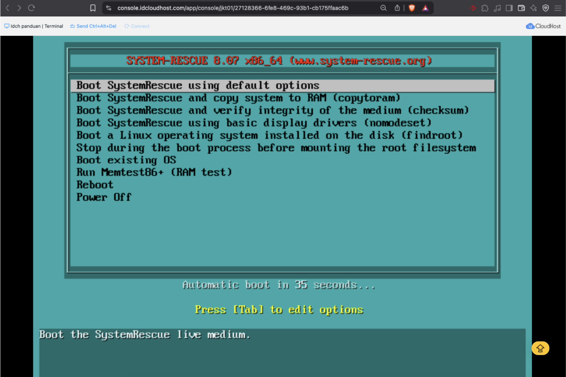 Ubah Password Cloud VPS melalui Rescue Mode 