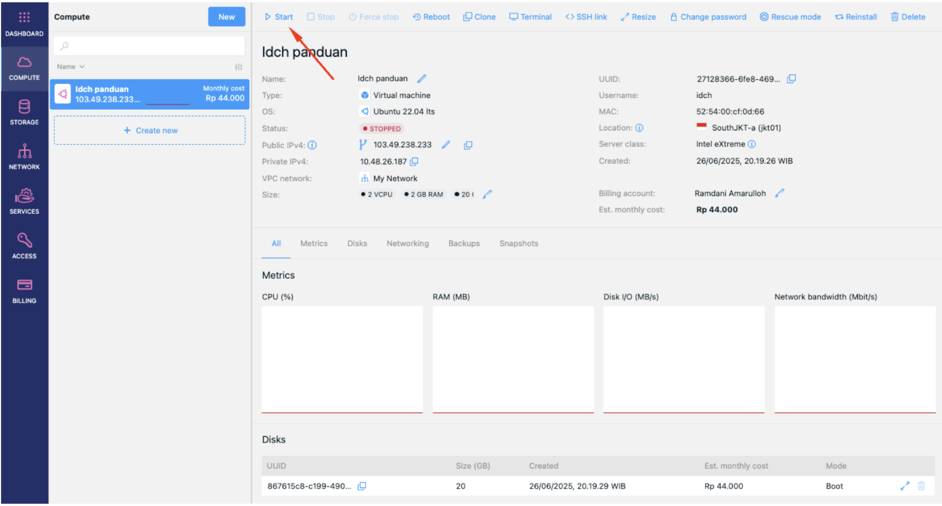 Ubah Password Cloud VPS melalui Rescue Mode 