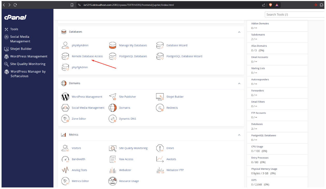 Remote Database MySQL Hosting IDCloudHost