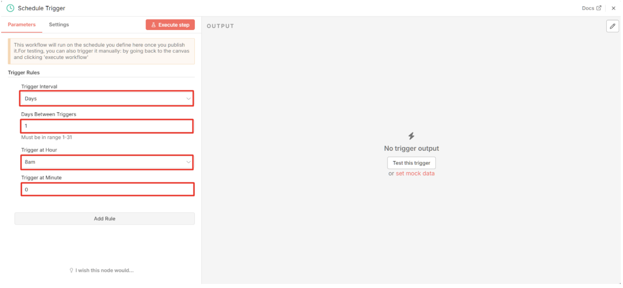 jadwalkan Workflow otomatis n8n