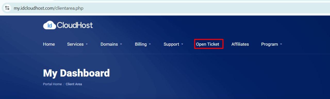 Dashboard IDCloudhost
