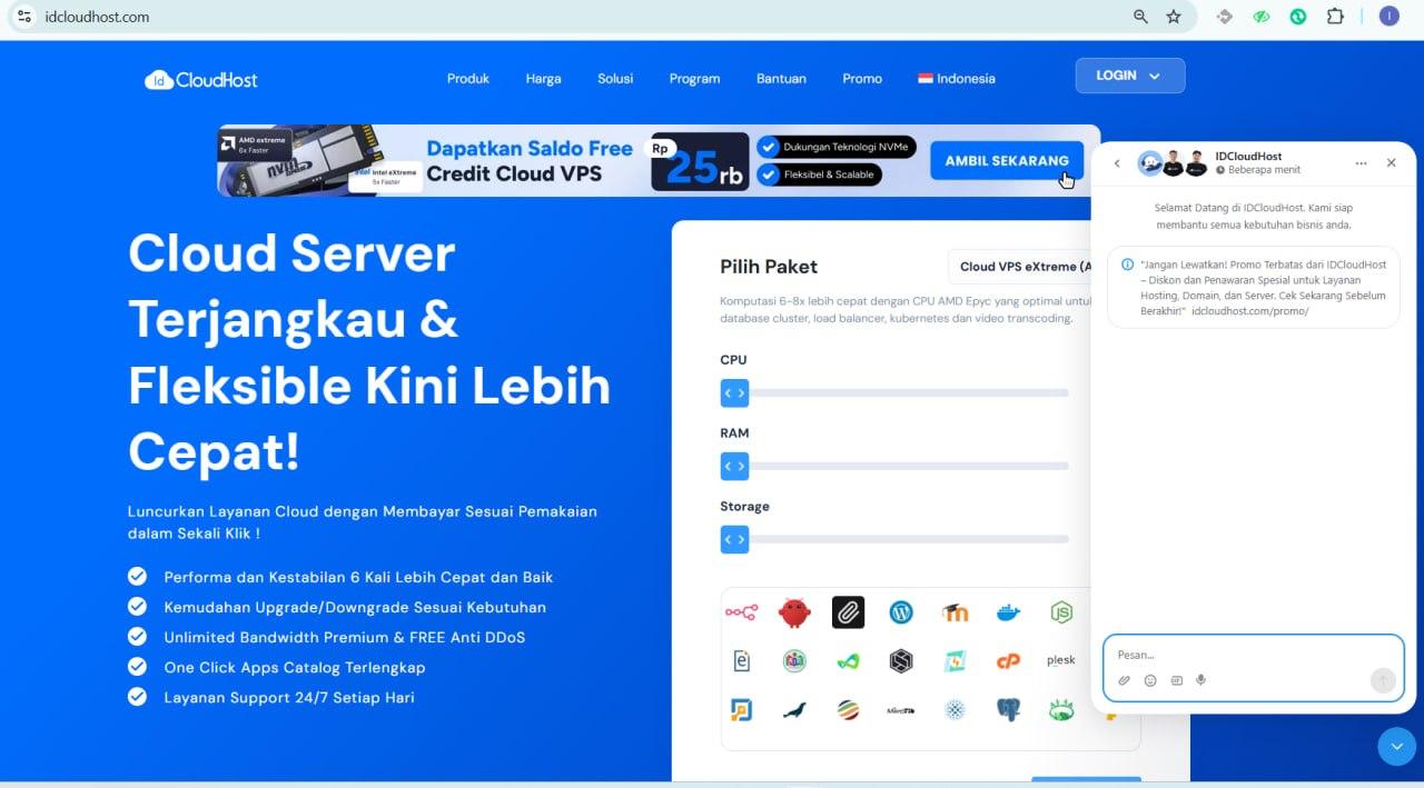 live chat IDCloudhost