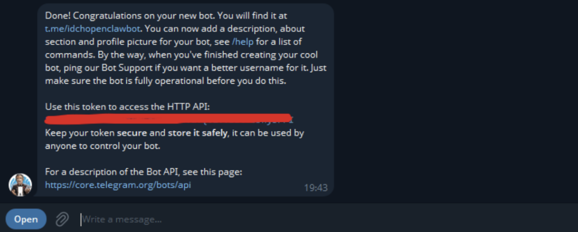 integrasi channel telegram ke openclaw