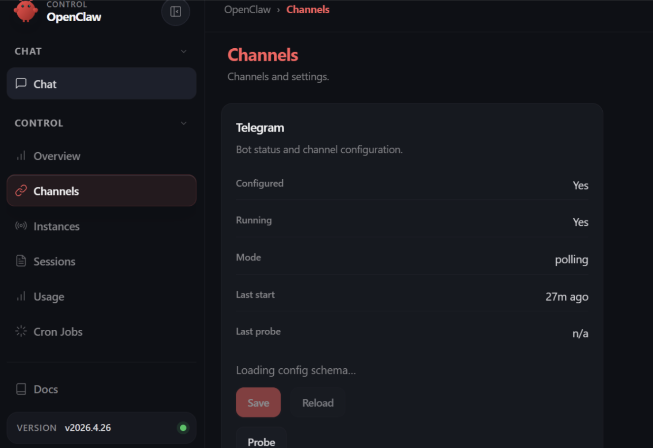 menambakan telegram ke openclaw