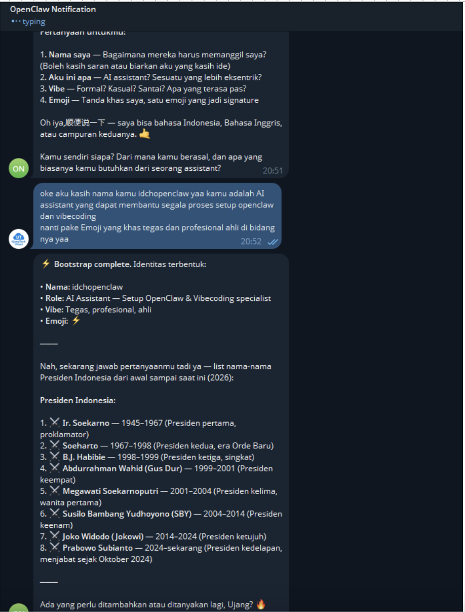 menambahkan channel telegram ke openclaw