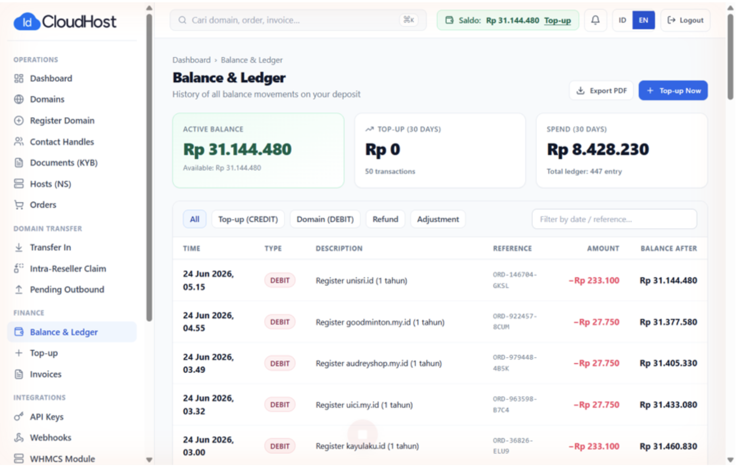 top up saldo