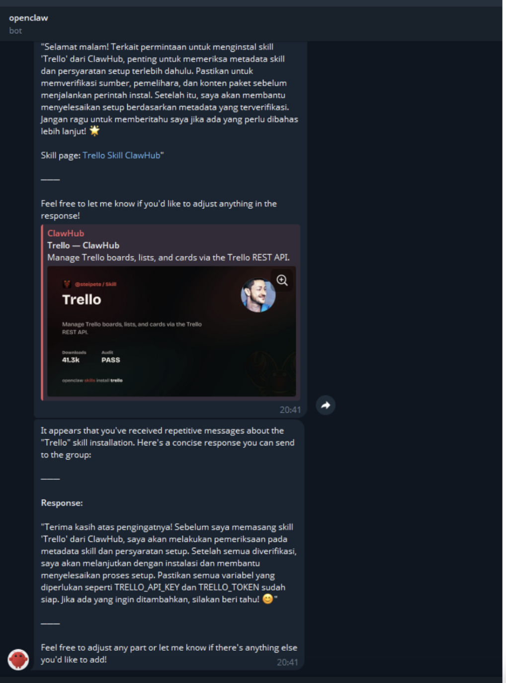 install skill openclaw