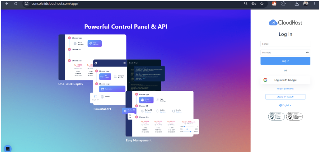 console idcloudhost