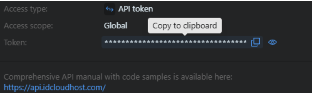 api token