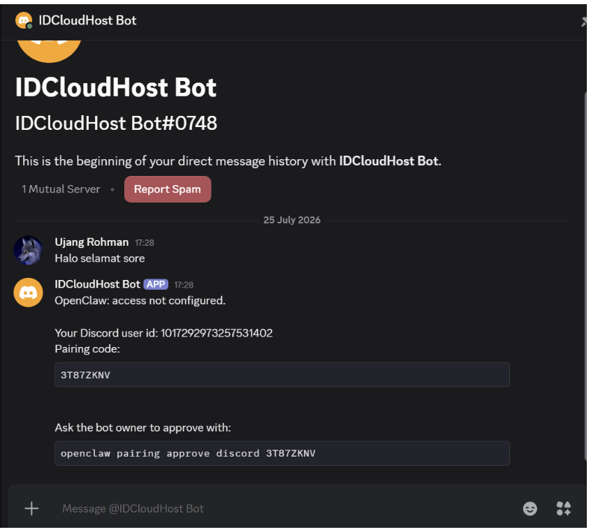 token discord sukses