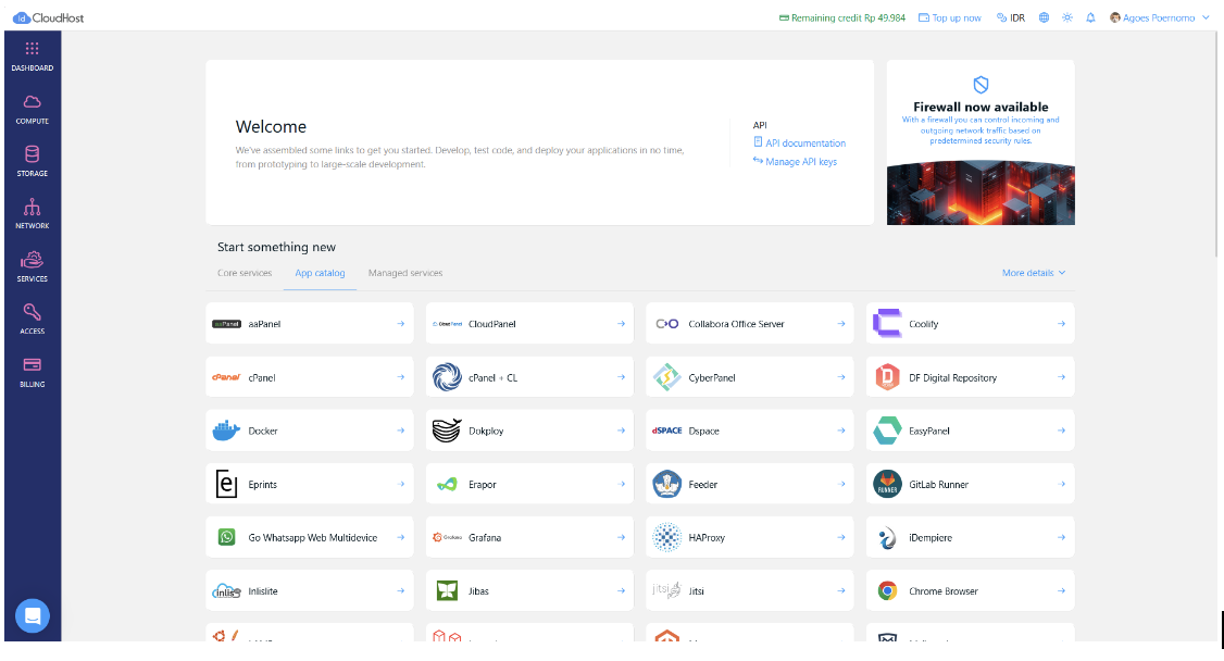 console idcloudhost