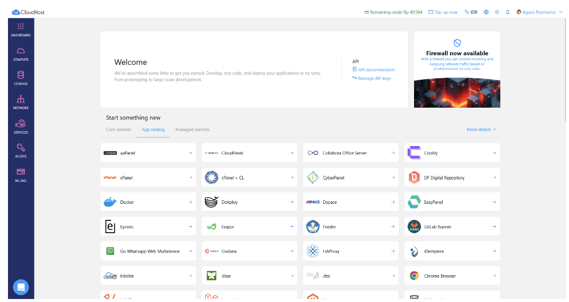 console idcloudhost