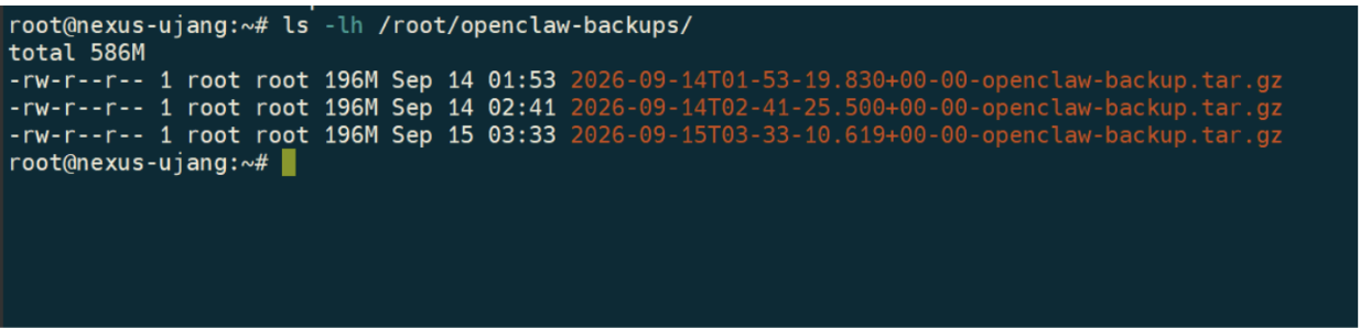 manual backup openclaw